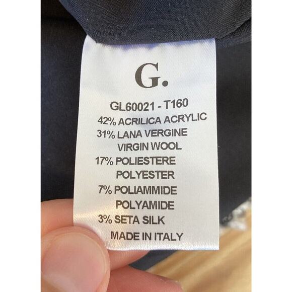 NWT Goop Fringed Detail Wool Tweed Dress Size 6 Women’s Black - Picture 4 of 8